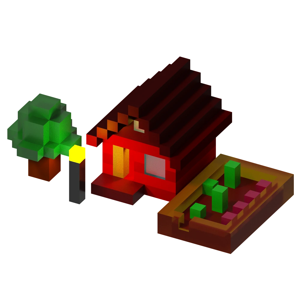 Pixelated house image